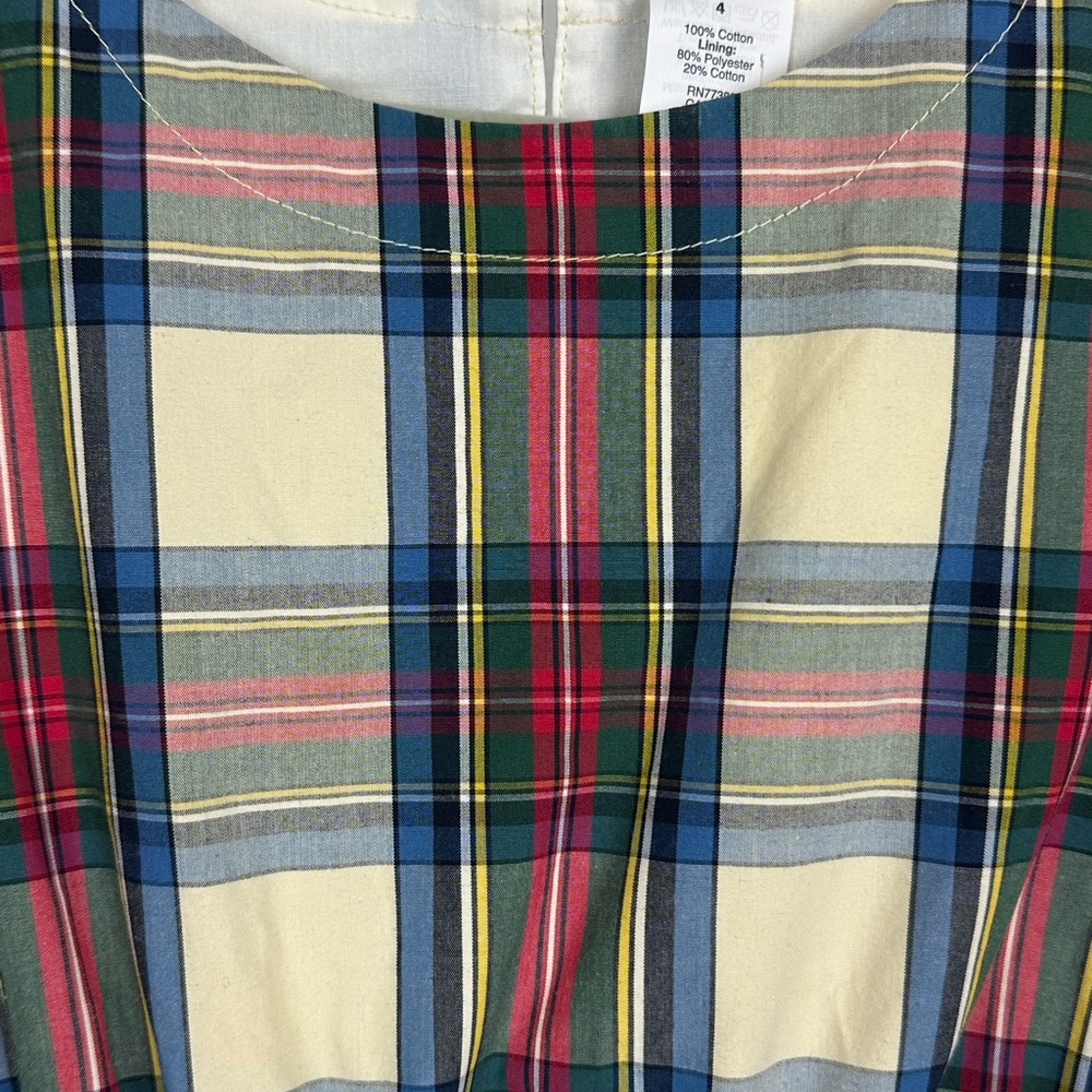 CrewCut Plaid Multicolor Kids Dress 4T EUC - Picture 2 of 4